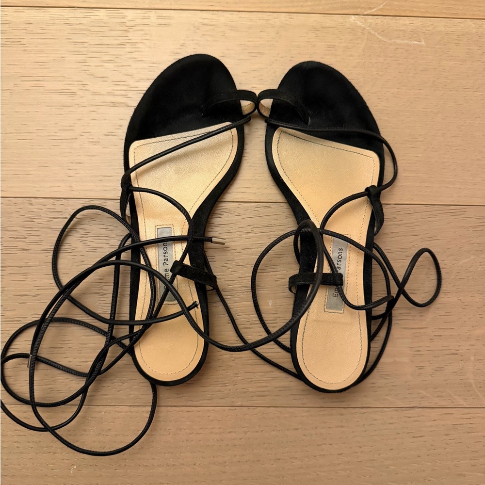Emma Parson’s Gladiator-Style Suede Sandals